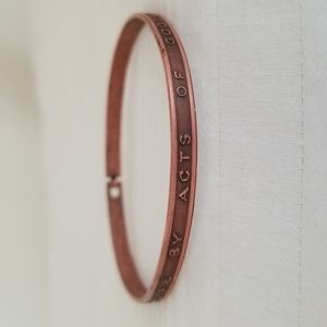 Copper Inspirational Bracelet MEASURE LIFE BY ACTS OF GOODNESS NOT YEARS